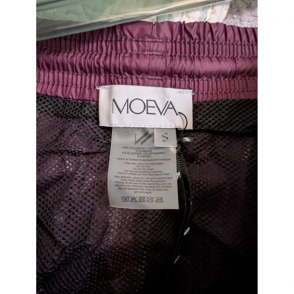 Moeva Louis Prune Quick-Dry Mid-Thigh Swim Shorts Mens Small NEW Luxury Trunks